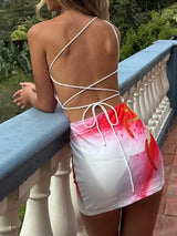 Floral One-Shoulder Bodycon Dress