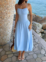 Summer Maxi Dress with Spaghetti Straps