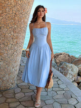 Summer Maxi Dress with Spaghetti Straps