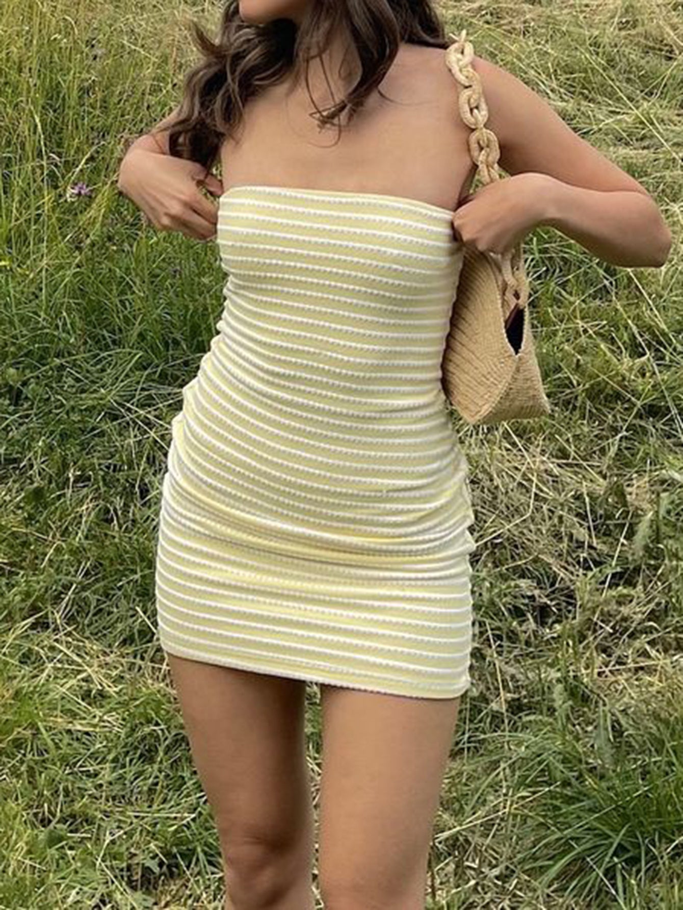 Striped Sleeveless Mini Dress