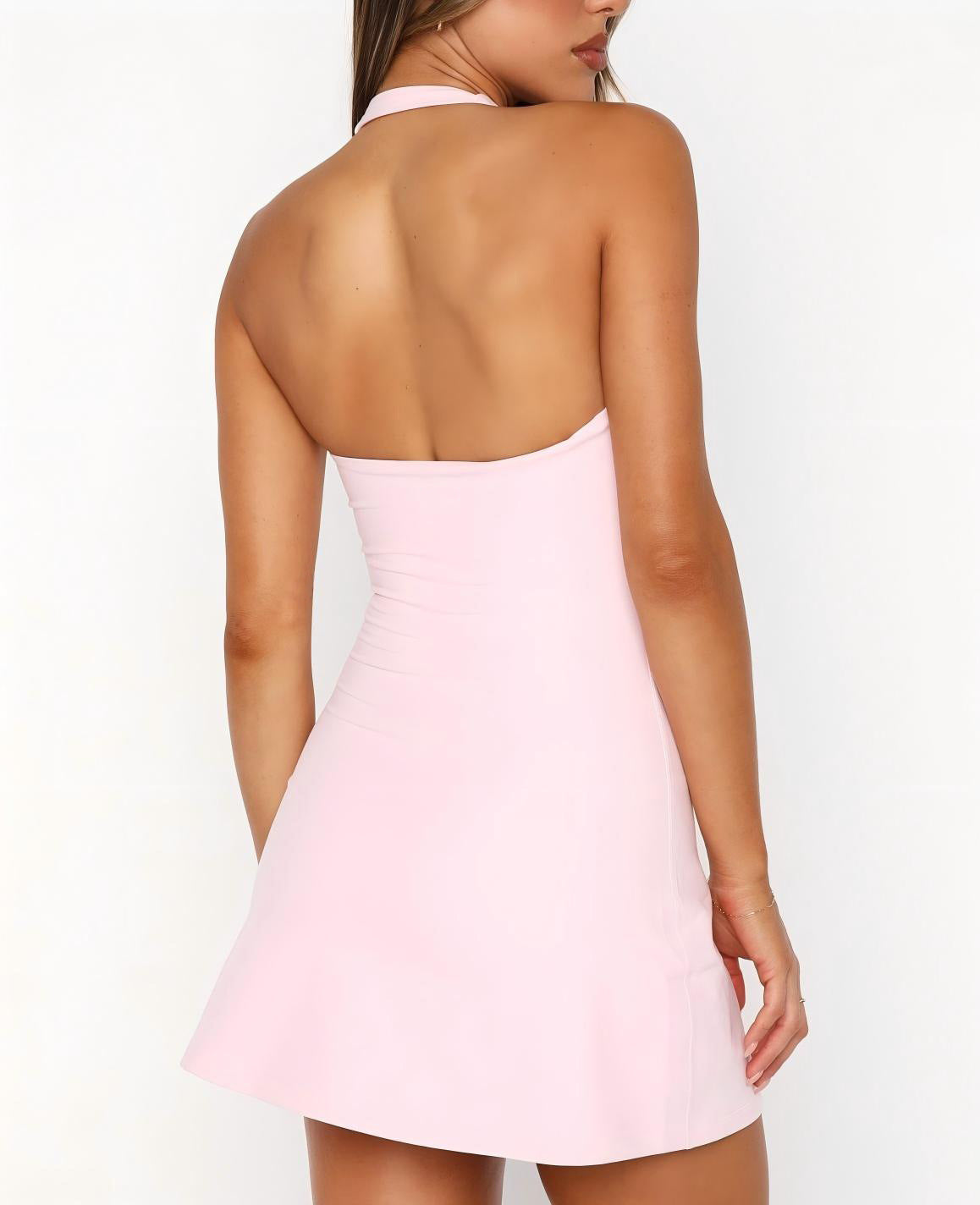 Halter Neck Bodycon Mini Dress