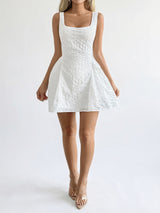 White Sundress with Square Neckline
