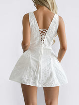 White Sundress with Square Neckline