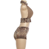 Snake Print Two-Piece Set