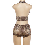 Snake Print Two-Piece Set