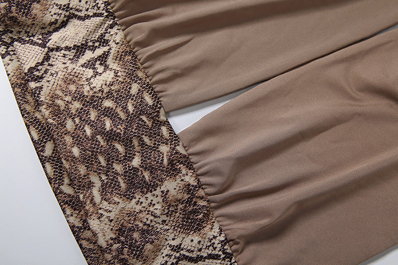 Snake Print Two-Piece Set