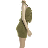 Knit Halter Halter Mini Dress