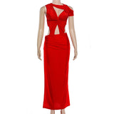 Cut-Out Evening Gown with Slit