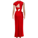 Cut-Out Evening Gown with Slit