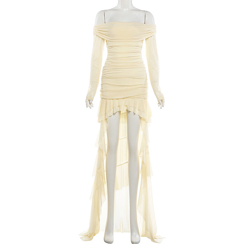Off-Shoulder Ruffled Dress