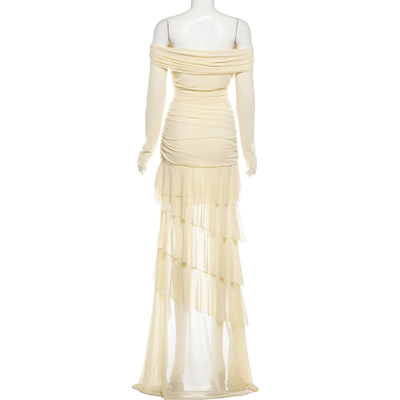 Off-Shoulder Ruffled Dress