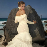 Off-Shoulder Ruffled Dress