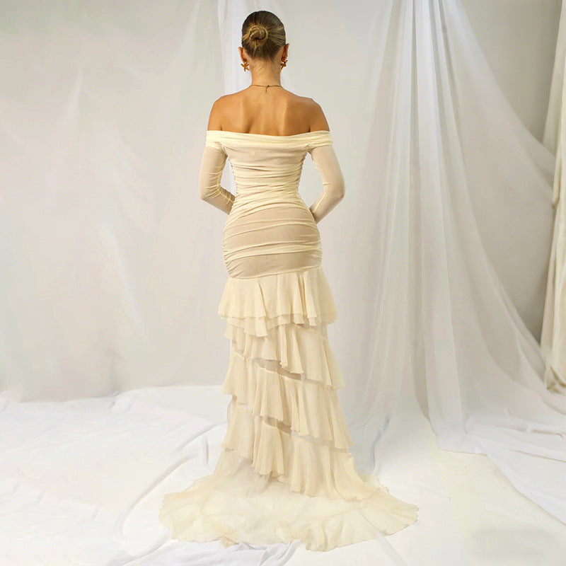 Off-Shoulder Ruffled Dress