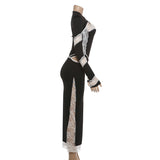 Elegant Lace Cut-Out Evening Dress