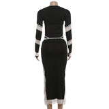 Elegant Lace Cut-Out Evening Dress