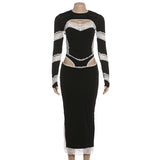 Elegant Lace Cut-Out Evening Dress