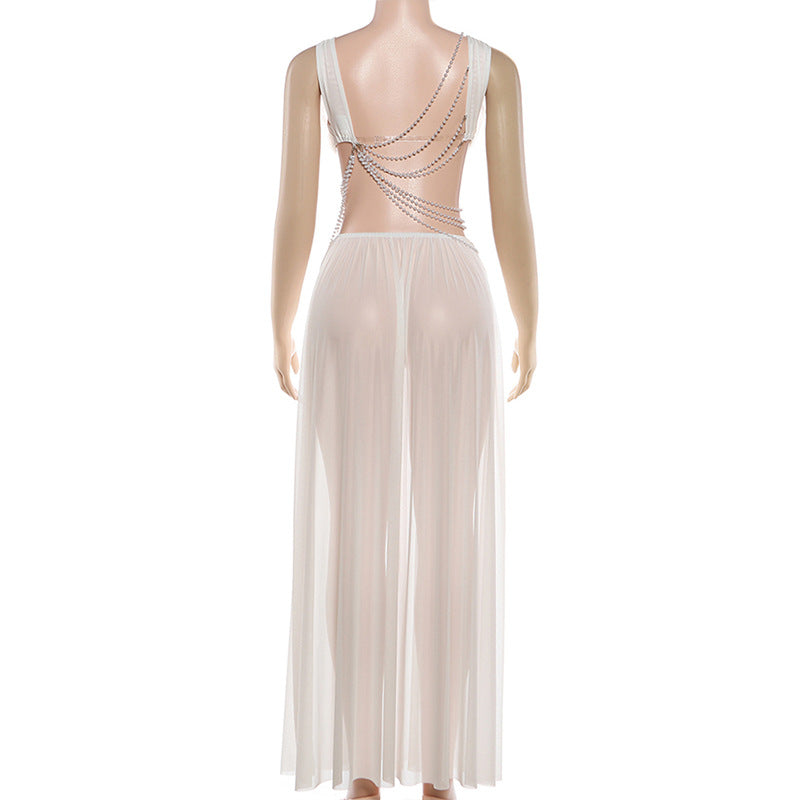 Top with Beaded Waist Skirt Set