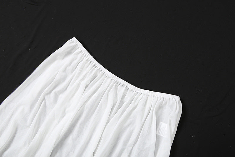 Top with Beaded Waist Skirt Set