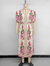 Floral V-Neck Maxi Dress