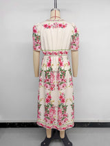 Floral V-Neck Maxi Dress