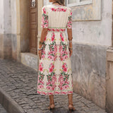 Floral V-Neck Maxi Dress