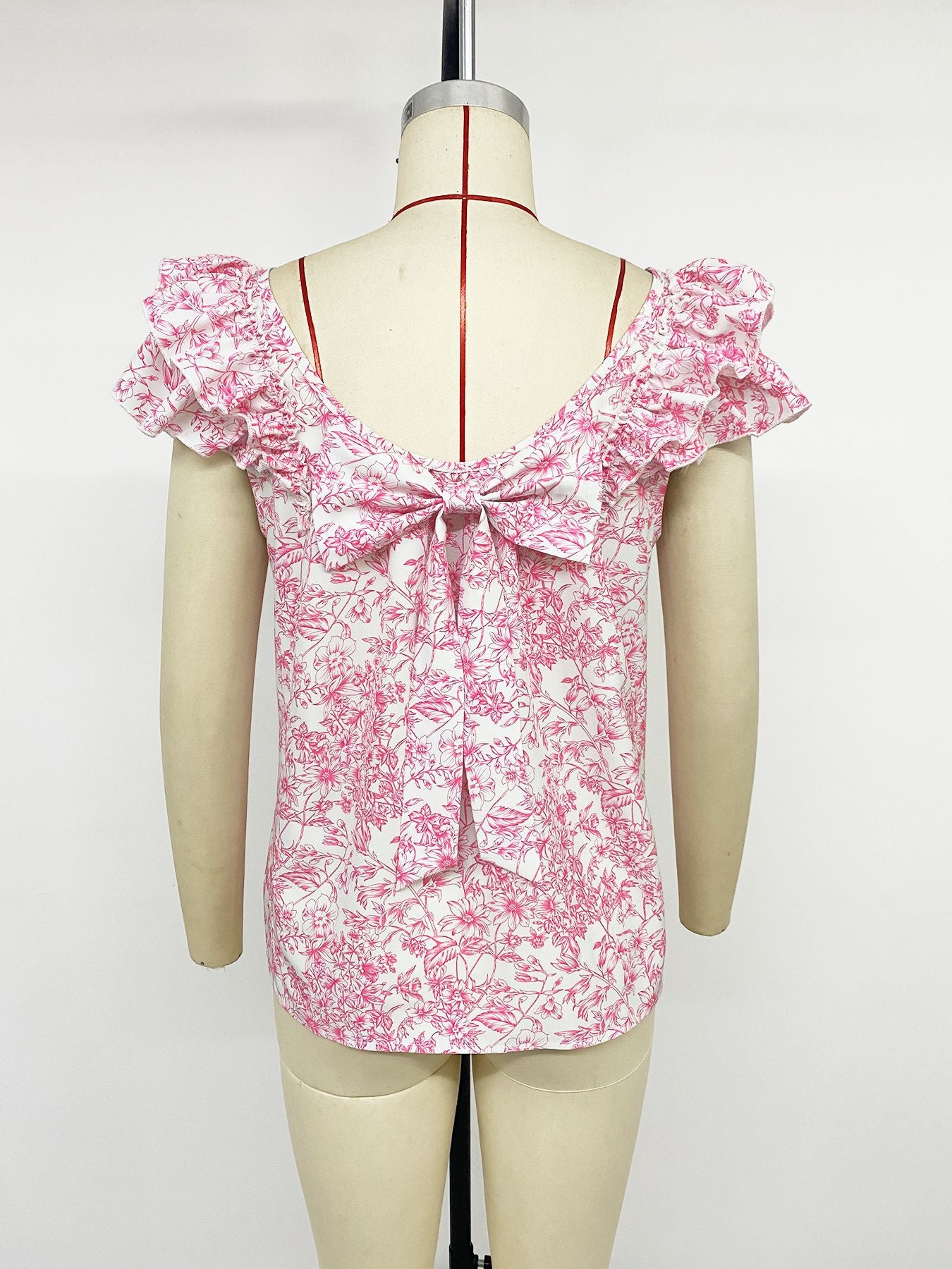 Floral Ruffled Sleeves Top