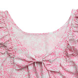 Floral Ruffled Sleeves Top