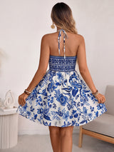 Floral Cut-Out Strapless Dress