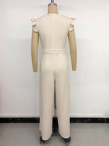 Elegant Floral Wide-Leg Jumpsuit