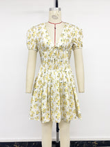Floral Dress with Tie-Front Detail