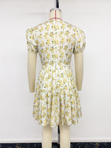 Floral Dress with Tie-Front Detail