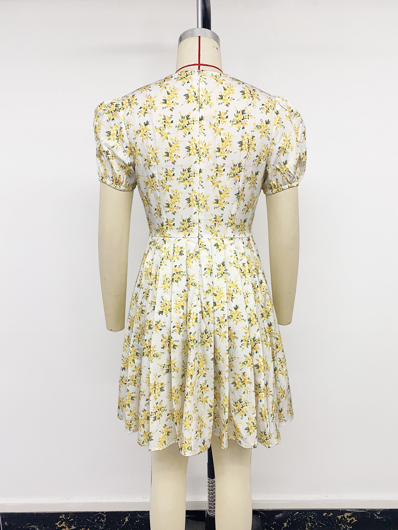 Floral Dress with Tie-Front Detail