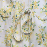 Floral Dress with Tie-Front Detail