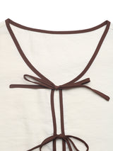 Sleeveless Top & Shorts Set with Bow Details