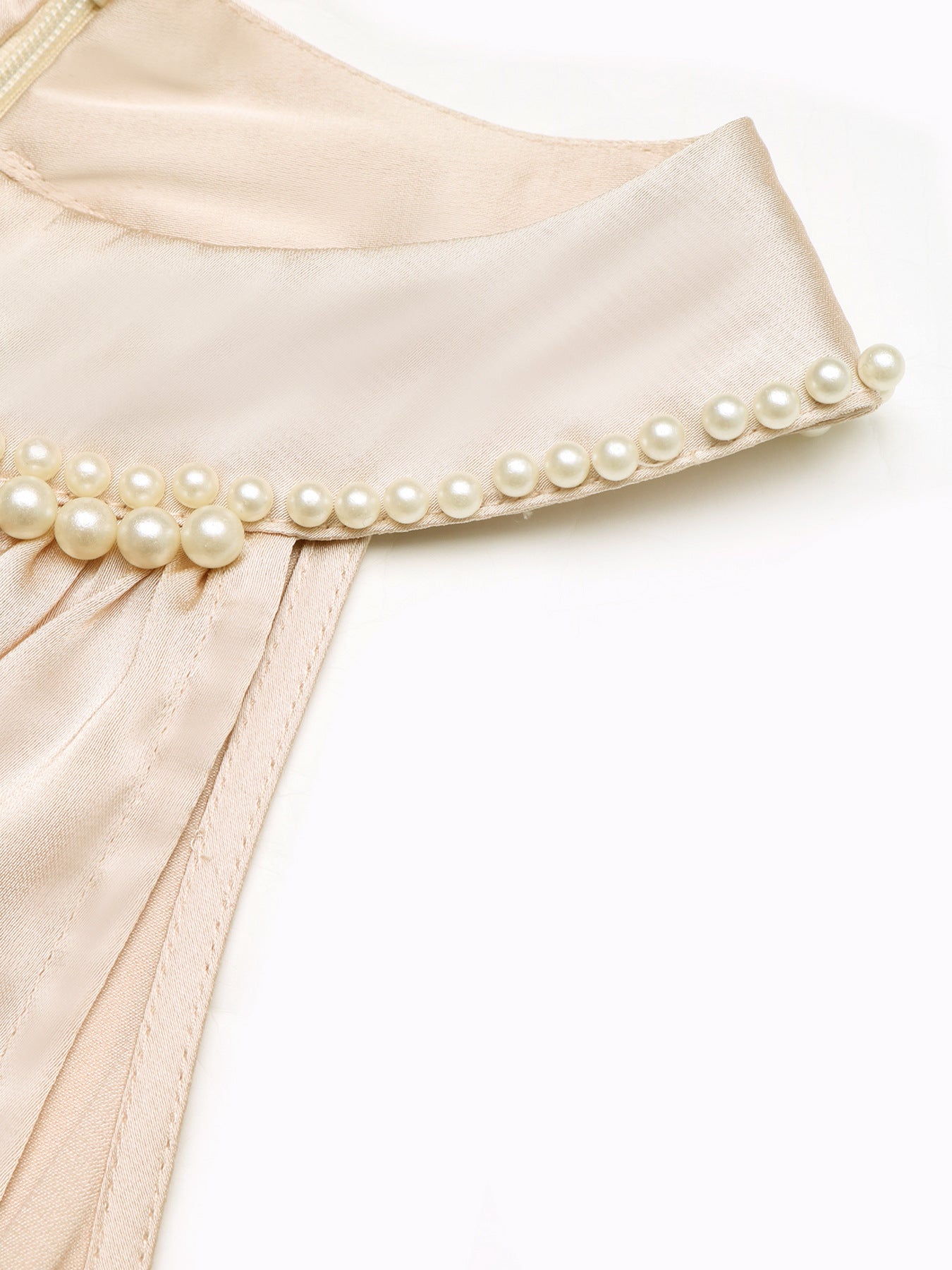 Halter Maxi Dress with Pearl Neckline