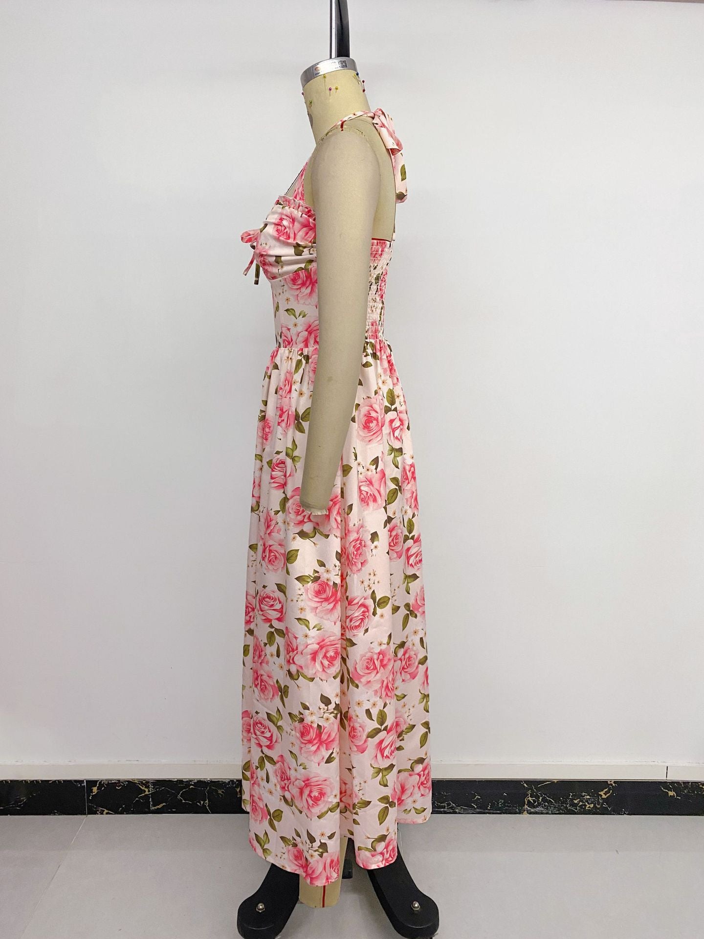Floral Halter Maxi Dress