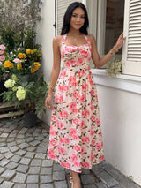 Floral Halter Maxi Dress