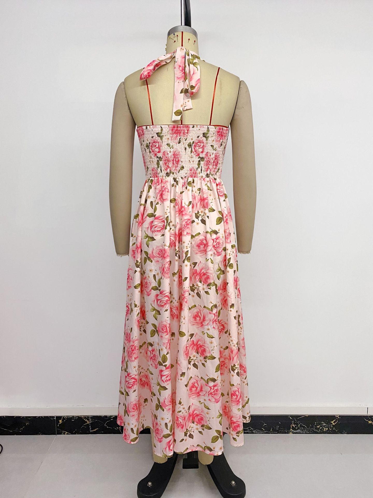 Floral Halter Maxi Dress