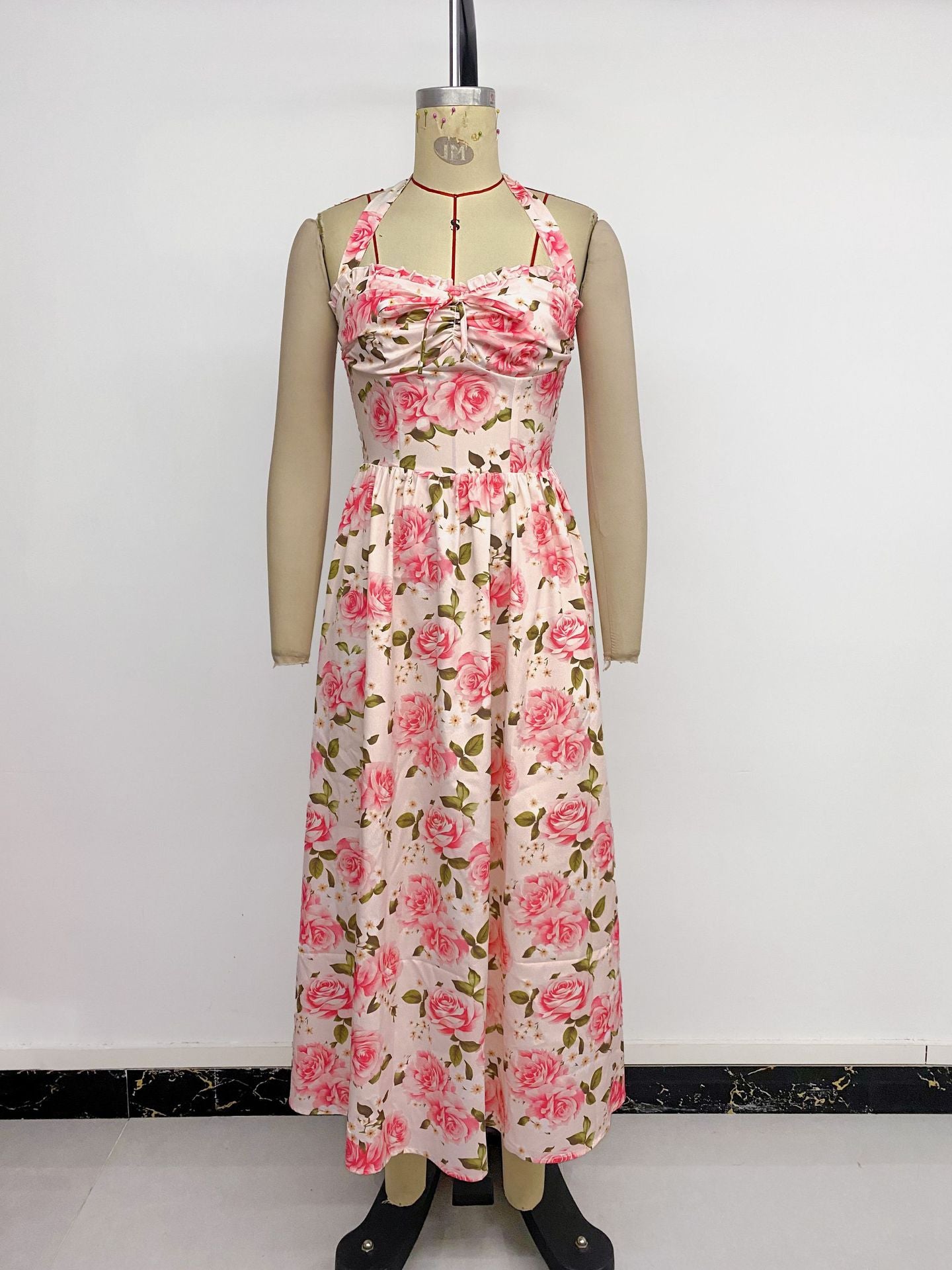 Floral Halter Maxi Dress