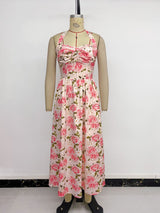 Floral Halter Maxi Dress