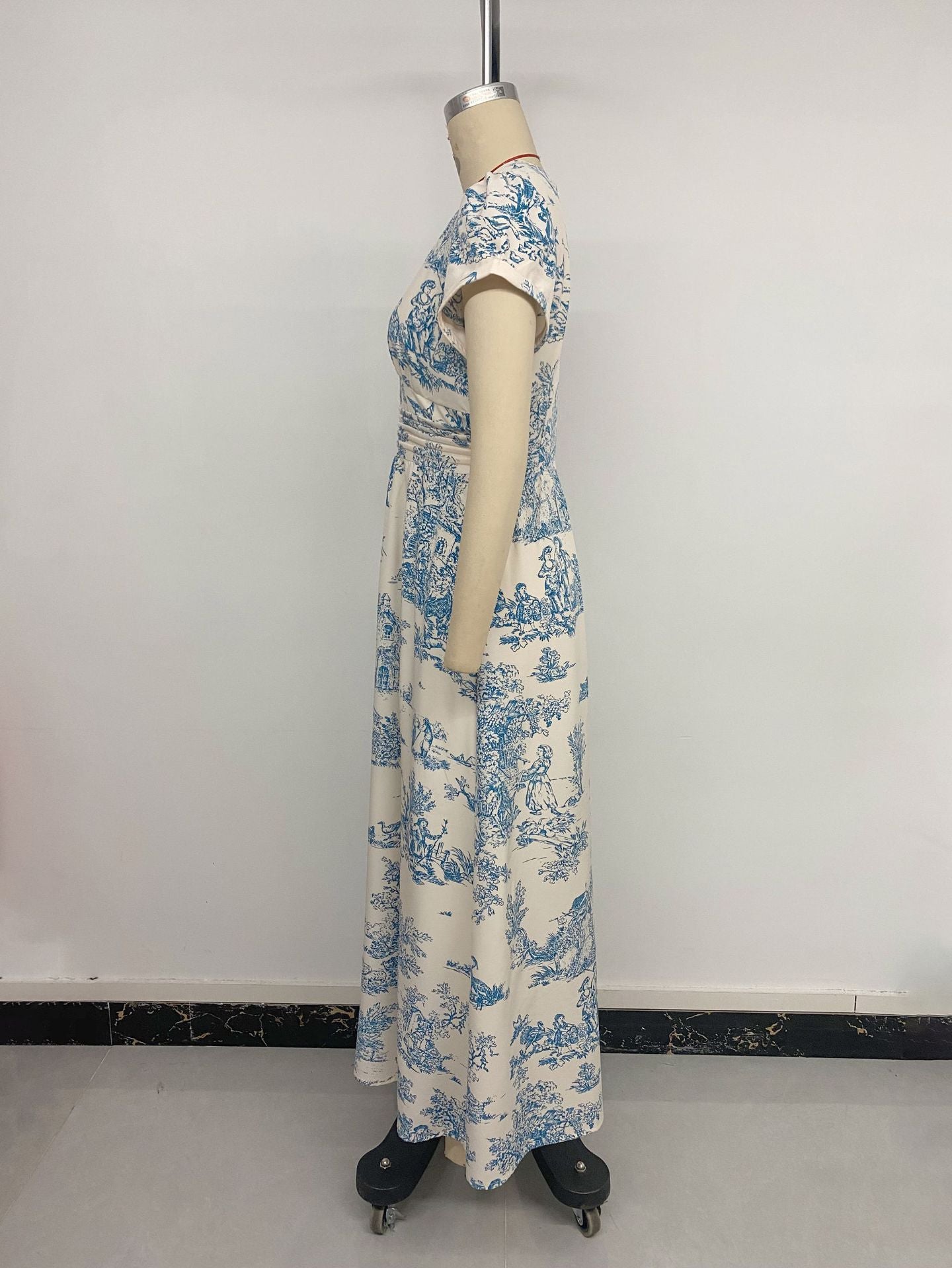 Elegant Toile Maxi Dress
