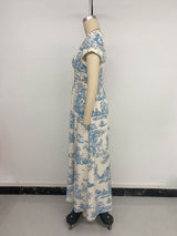 Elegant Toile Maxi Dress