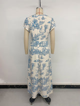 Elegant Toile Maxi Dress