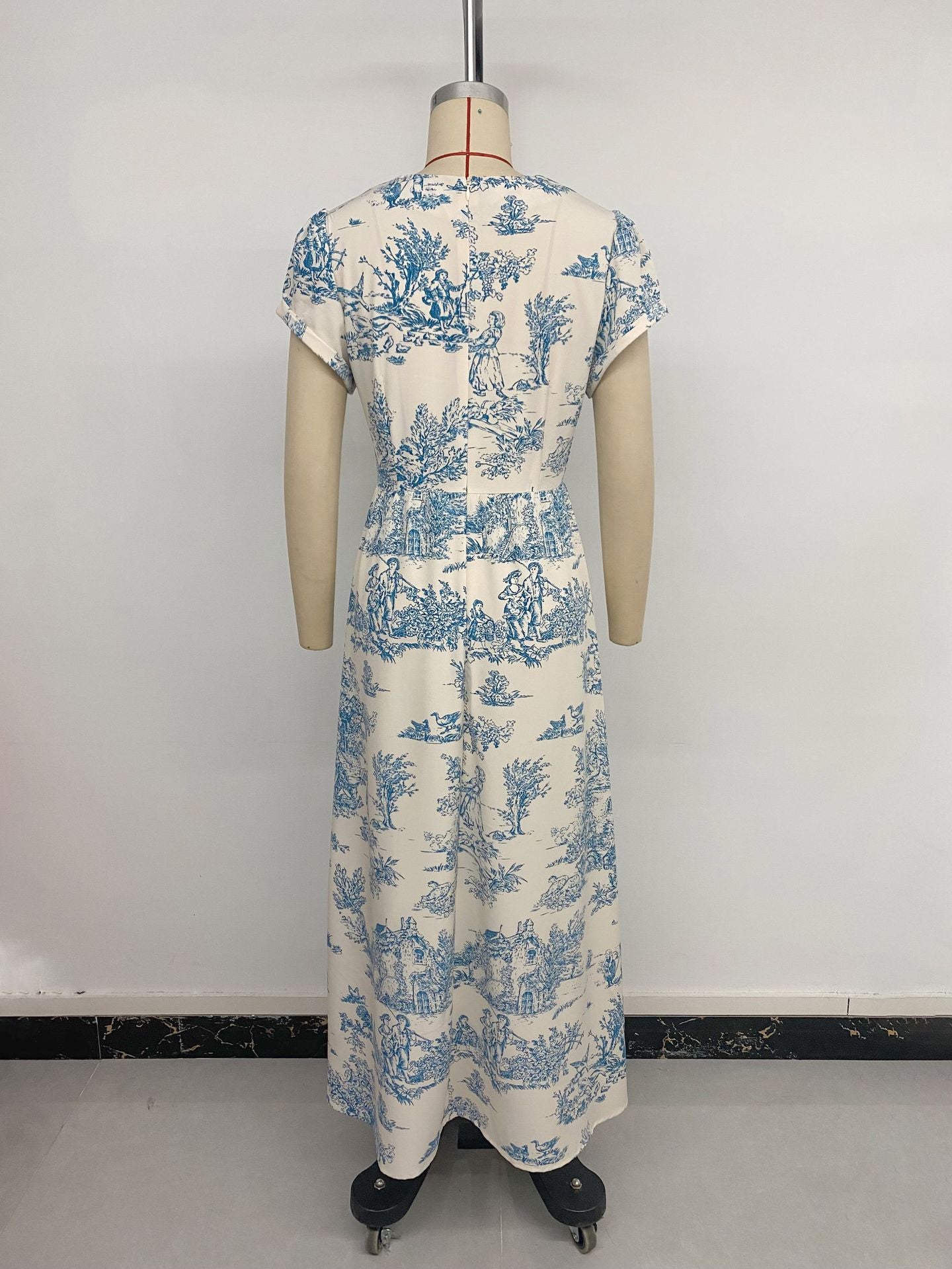 Elegant Toile Maxi Dress
