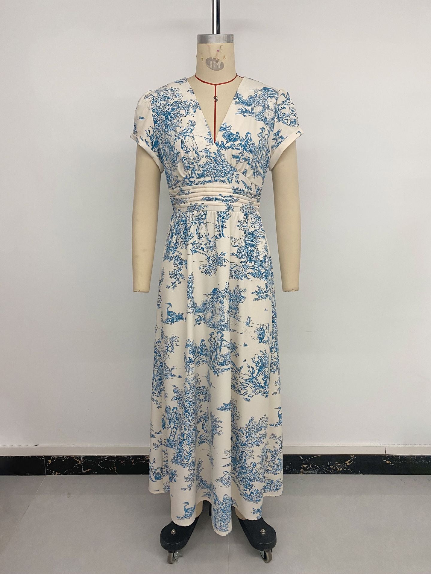 Elegant Toile Maxi Dress