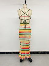 Colorful Striped Maxi Dress