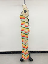 Colorful Striped Maxi Dress