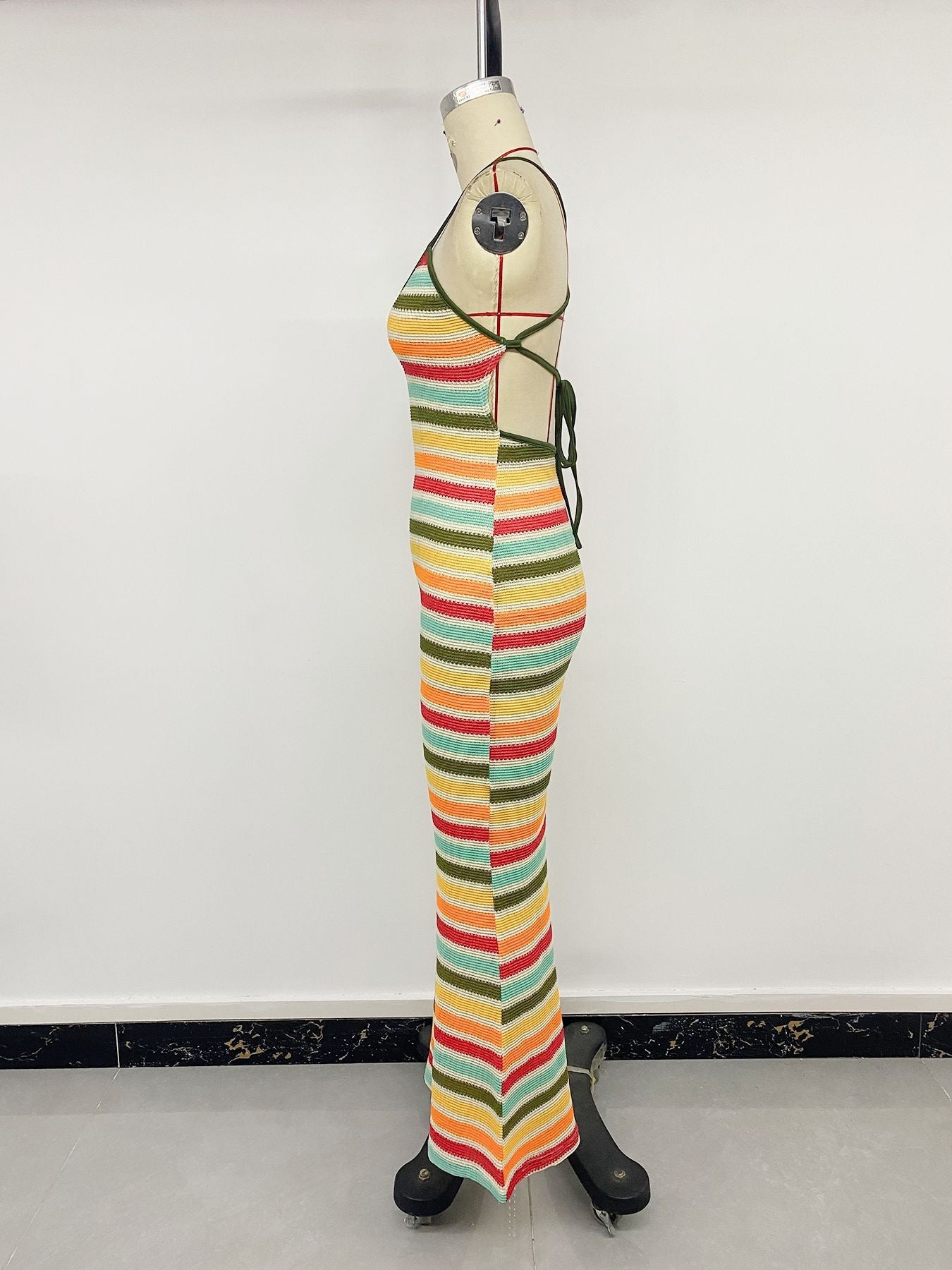 Colorful Striped Maxi Dress