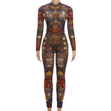 Vibrant Multicolor Bodycon Jumpsuit