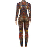 Vibrant Multicolor Bodycon Jumpsuit
